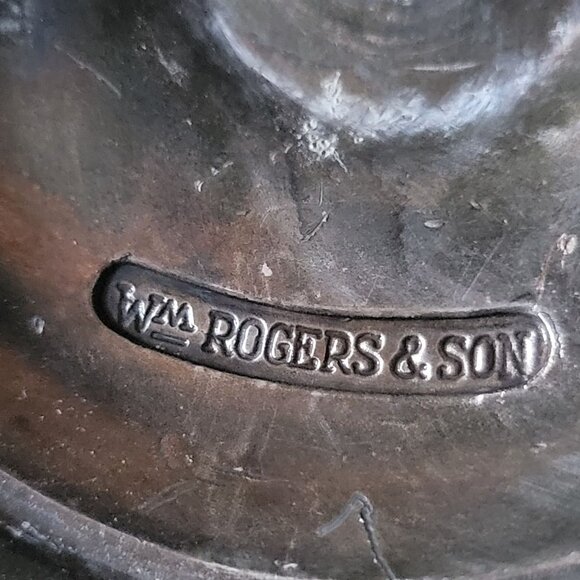 Antique Silverplate Candle Holders Victorian Rose Pattern Ornate Baroque Floral - Picture 10 of 11